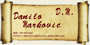 Danilo Marković vizit kartica